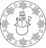 Snowman Mandales Colorear Hivern Sal Polsim Nieve Preschoolactivities Nadal Petits Infants Els sketch template