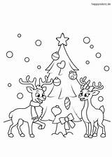 Rentier Rentiere Reindeer Navidad Weihnachtsbaum Reno Ausmalbild Malvorlage Colorear Albero Renos Weihnachtsmann Arbol Tannenbaum Nikolaus Schlitten Weihnachtliche Sleigh Stampare sketch template