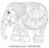 Elefant Elmar Kleurplaat Basteln Olifant sketch template