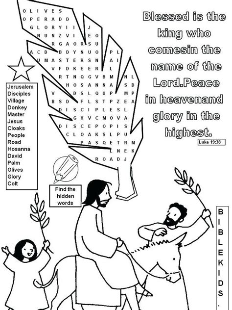 palm sunday coloring pages    easter sunday school sunday