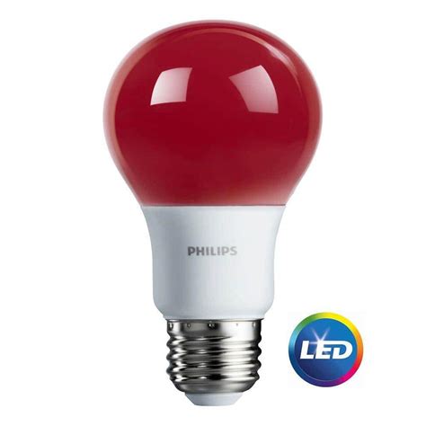 philips  equivalent red  led light bulb   home depot