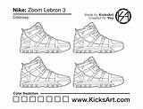 Lebron Kicksart sketch template