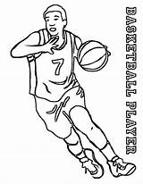 Basketball Coloring Pages Nba Color Player Printable Players Team Hoop Kids Cleveland Sports Goal Cavaliers Drawing Boys Print Sheets Cavs sketch template