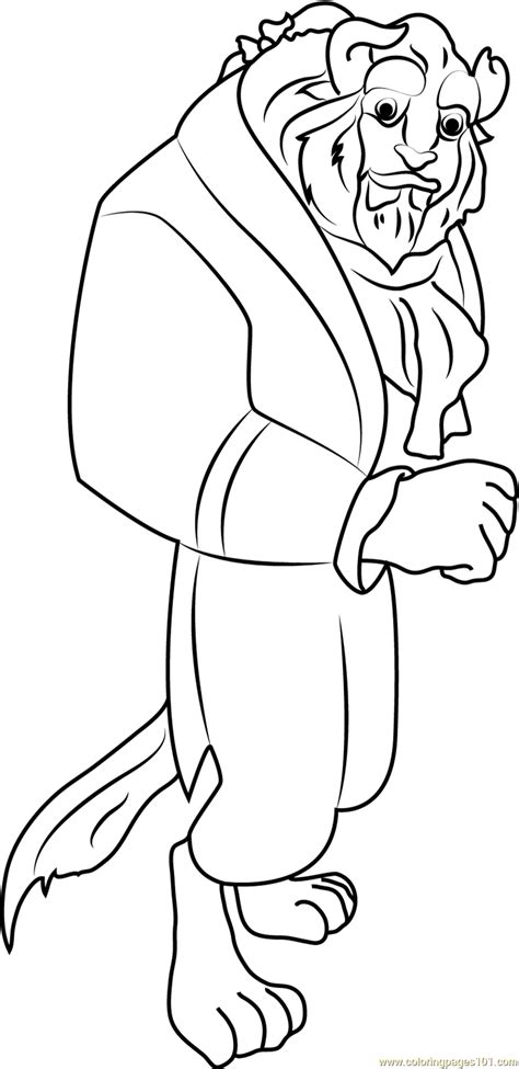 beauty   beast coloring page