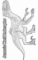 Indoraptor Jurassic Coloring Printable Pages Categories Kids Game Coloringonly sketch template