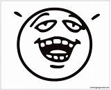 Funny Pages Emotion Face Coloring sketch template