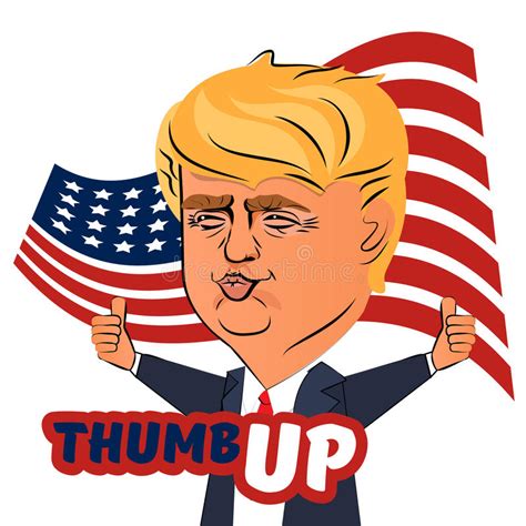 august 04 2016 donald trump thumb up editorial stock
