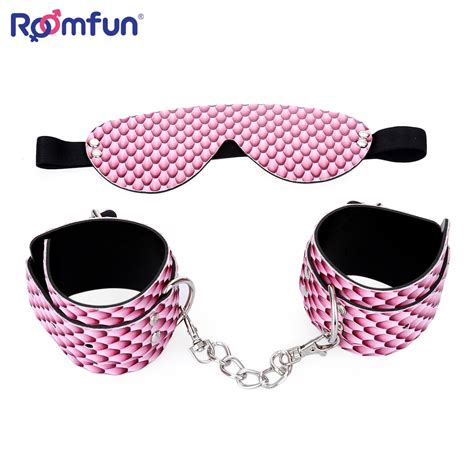 roomfun love sex handcuffs blindfold sm for lovers sex toys for couples