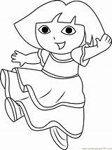 Dora Coloring Dancing Pages Explorer Color Printable Coloringpages101 Online Kids sketch template