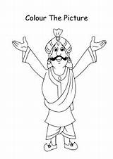 Worksheet Raja Bheem Chhota Coloring Pages Schoolmykids Craft sketch template