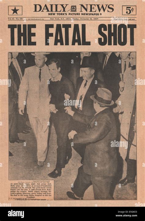 1963 New York Daily News Front Page Reporting The Shooting Of Lee