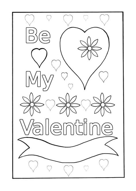 valentines card coloring pages coloringlib