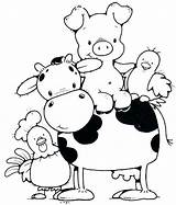 Coloring Pages Barnyard Getdrawings Farm Animals sketch template