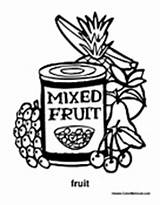 Fruit Fruits Coloring Pages Mixed Colormegood sketch template