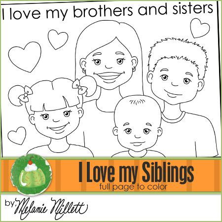 love  brothers  sisters printable coloring page lds