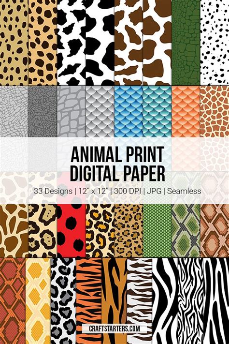 animal print digital paper digital paper  animal print