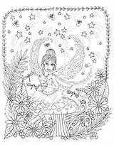 Coloring Zendoodle Fairies Magical Books Macmillan Deborah Muller Powells Indiebound Barnes Noble Million Amazon sketch template
