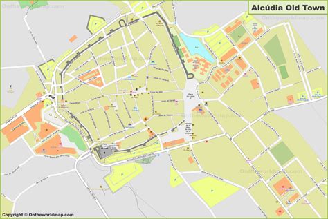 detailed map  alcudia  town ontheworldmapcom