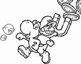 Mario Yoshi Coloring Island Pages Colouring Mansion Super Clipart Ghost Kleurplaat sketch template