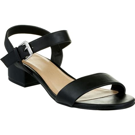 b collection women s low heel sandals black big w