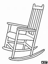 Chair Rocking Coloring Wooden Para Pages Colorear Printable Drawing Dibujo Clip Clipart Madera Color Muebles Una Rocker Sillas Silla Back sketch template