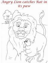 Rat Lion Coloring Kids Story Catches Pages Drawing Pdf Open Print  sketch template