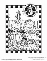 Halloween Coloring Pages Charlie Brown Printable Snoopy Great Pumpkin Sally Peanuts Linus Kids Hallowen Disney Birthday Sheets Gang Fall Cartoon sketch template