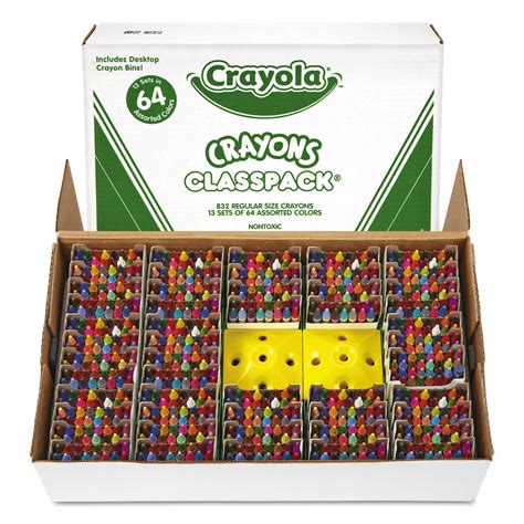 classpack regular crayons assorted  caddies box ebay