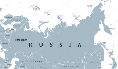 Mapa Político De Rusia — Archivo Imágenes Vectoriales