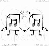 Mascots Mp3 Document Holding Hands Music Clipart Cartoon Cory Thoman Outlined Coloring Vector 2021 sketch template