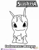 Slugterra Burpy Infurnus Colorear Bajoterra Babosas Coloriages Colouring Kolorowanka sketch template