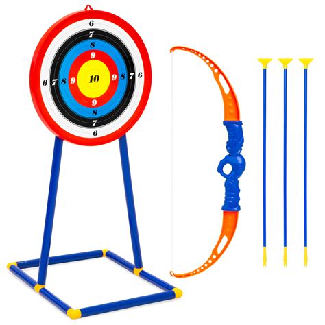 choice products kids archery bow  arrow toy play set   suction cup arrows bullseye