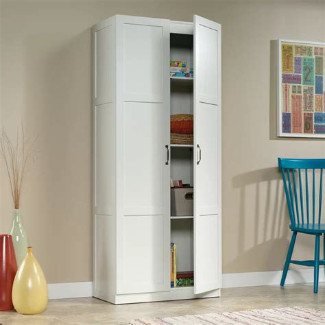 elborough manufactured wood armoire tall cabinet storage white