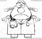 Doctor Clipart Surgeon Veterinarian Female Depressed Coloring Cartoon Thoman Cory Outlined Vector Shrugging Careless 2021 sketch template
