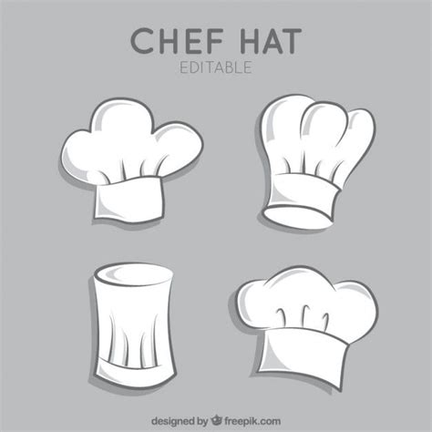 premium vector variety  chef hats chefs hat chef vector