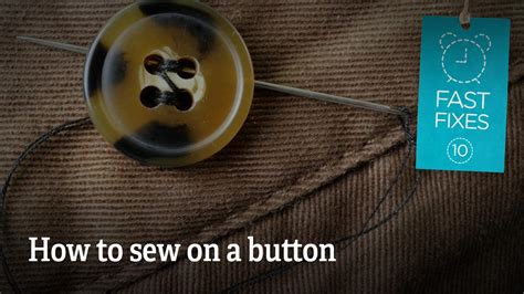 Fast Fix How To Sew On A Button Love Your Clothes