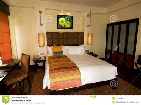 Asian Style Hotel Room At Boutique Spa Resort Stock Image