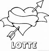 Liefde Lotte Naam Kleurplaten sketch template