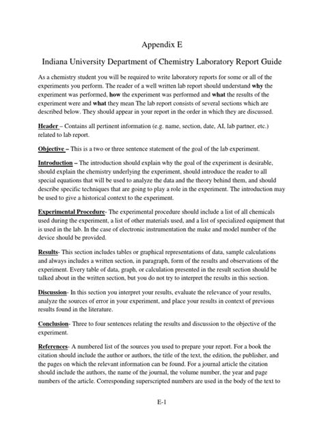 appendix  lab report writing guide sp  experiment citation