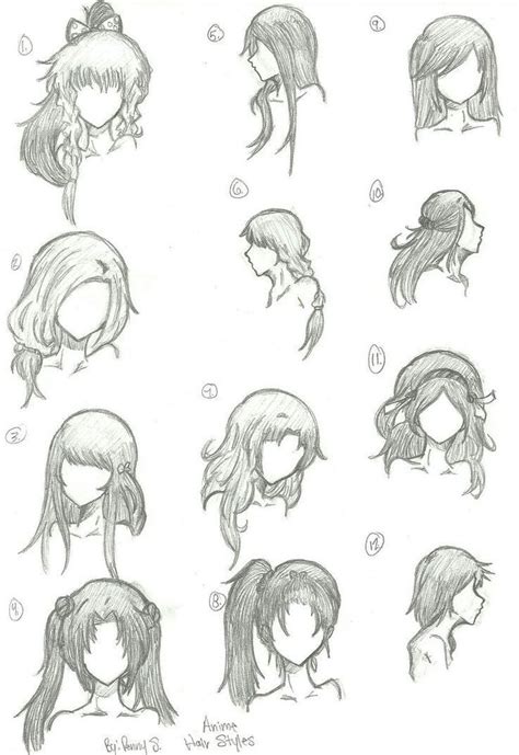 pin de alina em desenhos corpo cabelo de anime