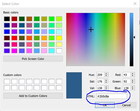 idea support defining color legend color codes  parameter