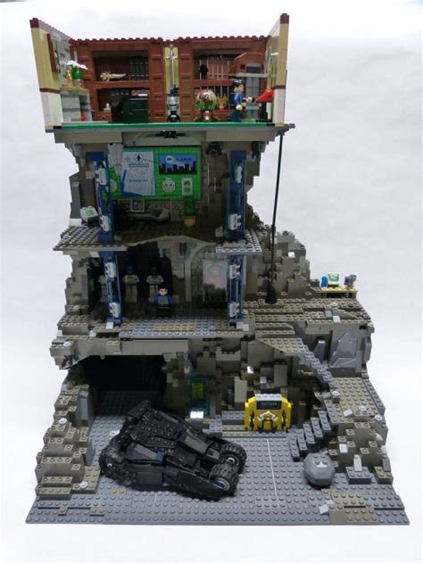 Lego Batcave With Wayne Manor Room That Has The Bat Cave