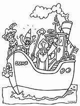 Sinterklaas Zwarte Pakjesboot Piet Bron sketch template