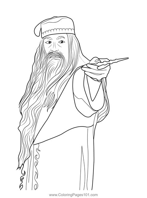 professor albus dumbledore harry potter coloring page  kids