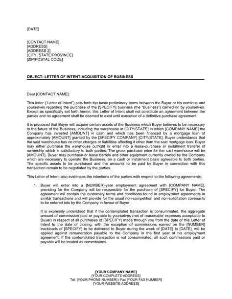 employment employment contract employment sample letter  intent