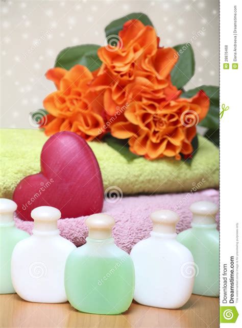 rose spa stock foto image  kruiden gezondheid bloemen