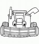 Coloring Pages Combine Tractor Colouring Color sketch template