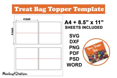 treat bag topper template svg candy bag graphic  mockup station