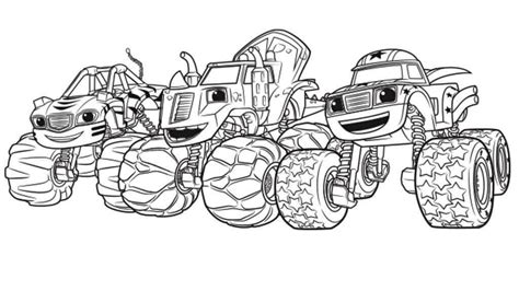 printable blaze   monster machines coloring pages