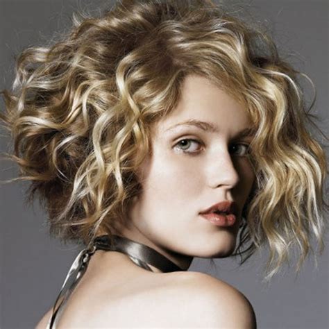 asymmetrical short curly hair styles  short bob hair cut ideas